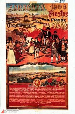 Fiesta patronales en honor de Nuestra Señora del Pilar 1908 Zaragoza